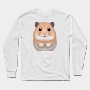 Cute Hamster Drawing Long Sleeve T-Shirt